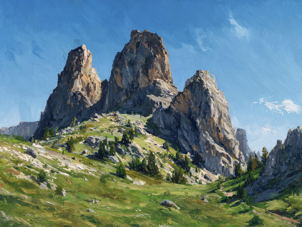 AI generált kép, Tre Cime di Laveredo-ról